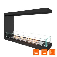 Биокамин торцевой SteelHeat Leader 800