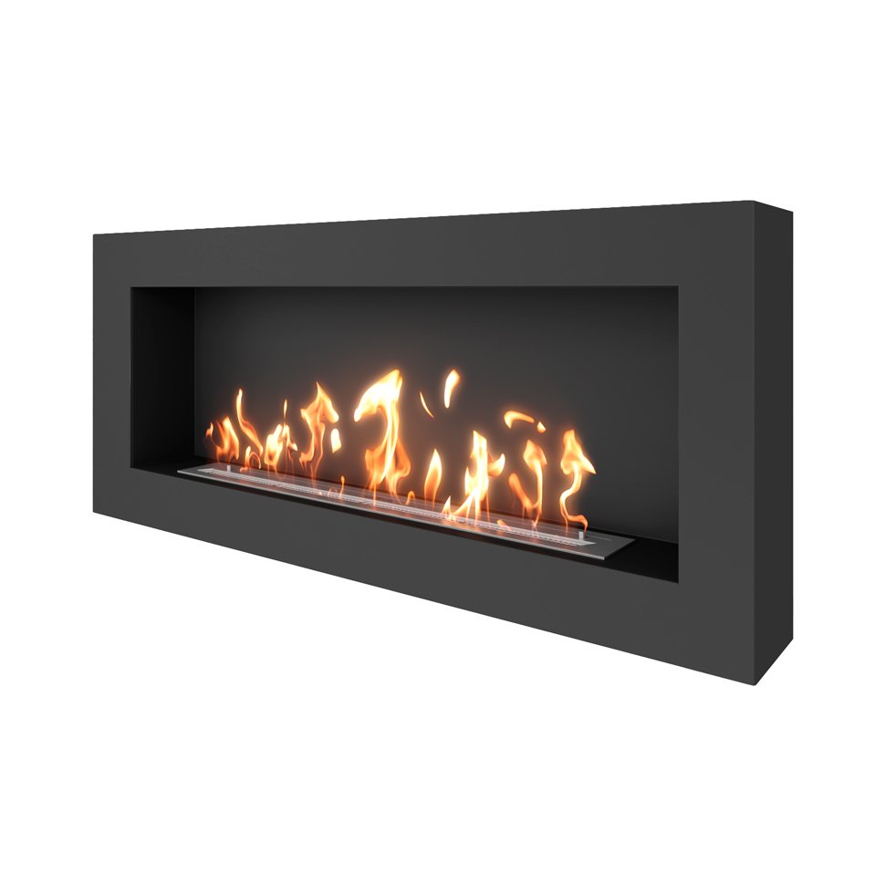 Биокамин SteelHeat WALL GRAND 1500 черный