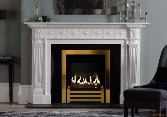 Биокамин в мраморном портале Firezo CasaMia, стандарт