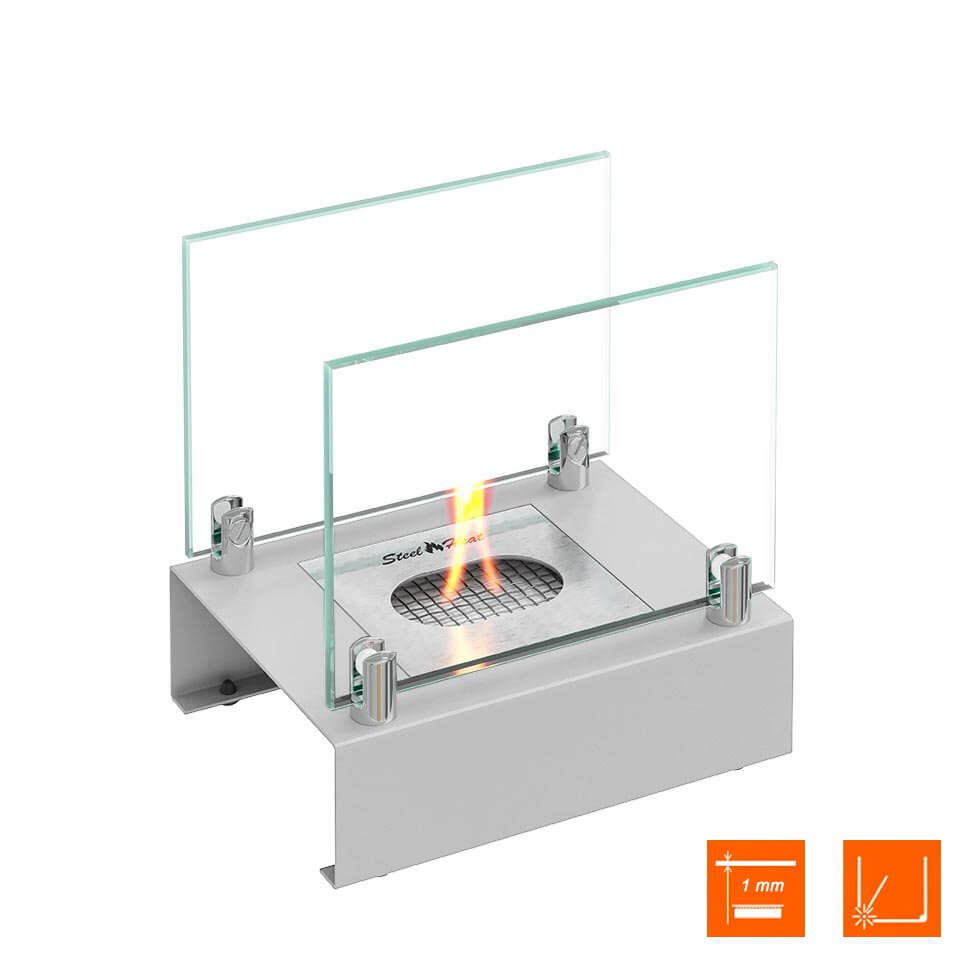 Настольный биокамин SteelHeat ALBA серый Настольный биокамин SteelHeat ALBA серый