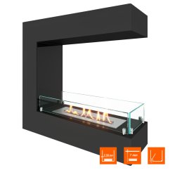 Биокамин торцевой SteelHeat GRAND 700