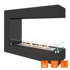 Биокамин торцевой SteelHeat GRAND 900