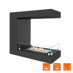 Биокамин торцевой SteelHeat LONG 600