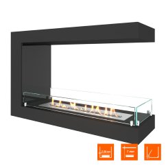 Биокамин торцевой SteelHeat ONE 900